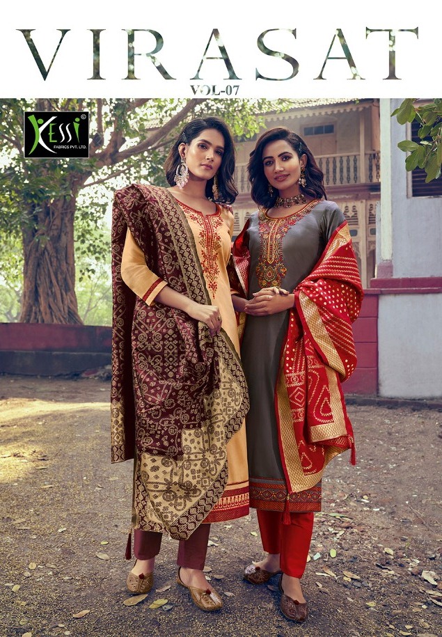 Virasat Vol 7 By Kessi Jam Silk With Work Traditional Wear Indian Salwar Suits Trader