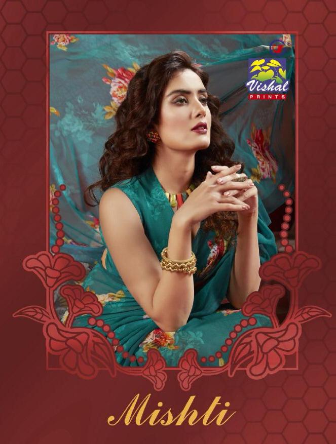 Vishal Fashion Presents Mishti Exclusive Georgette Stylish Saree Catalogs For Ladies Collections