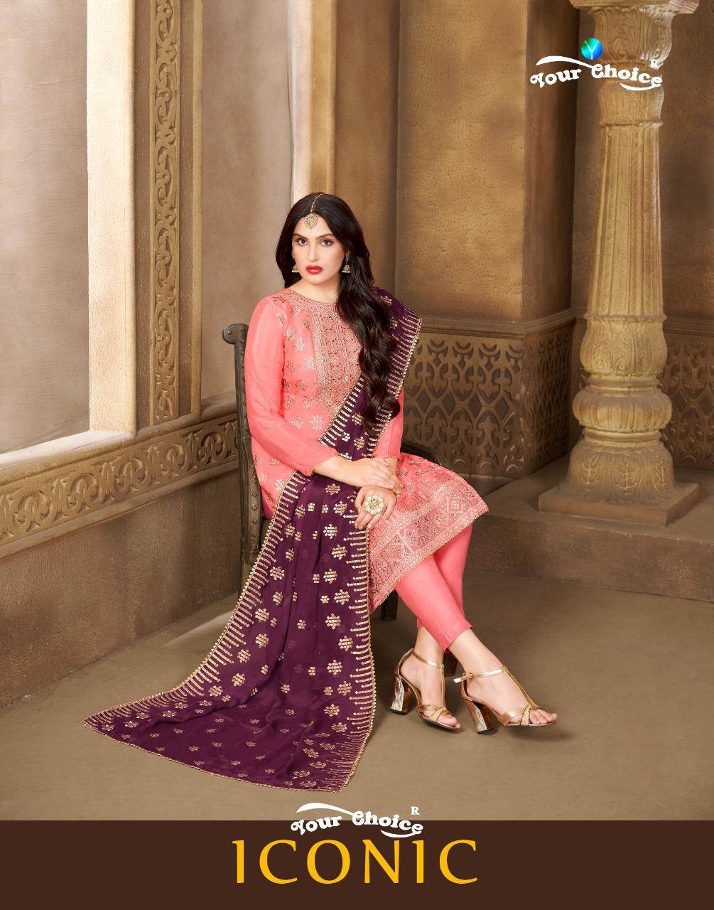 Your Choice Present Iconic Heavy Chinon Traditional Look Stylish Salwar Suits Wholesale Price