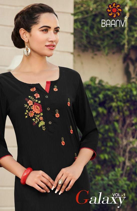 Baanvi Galaxy Vol 1 Readymade Long Kurtis Wholesale Supplier In Surat Market