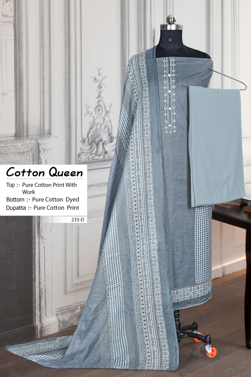 Bipson Presents Cotton Queen 233 Classy Look Cotton Print Dress Materials