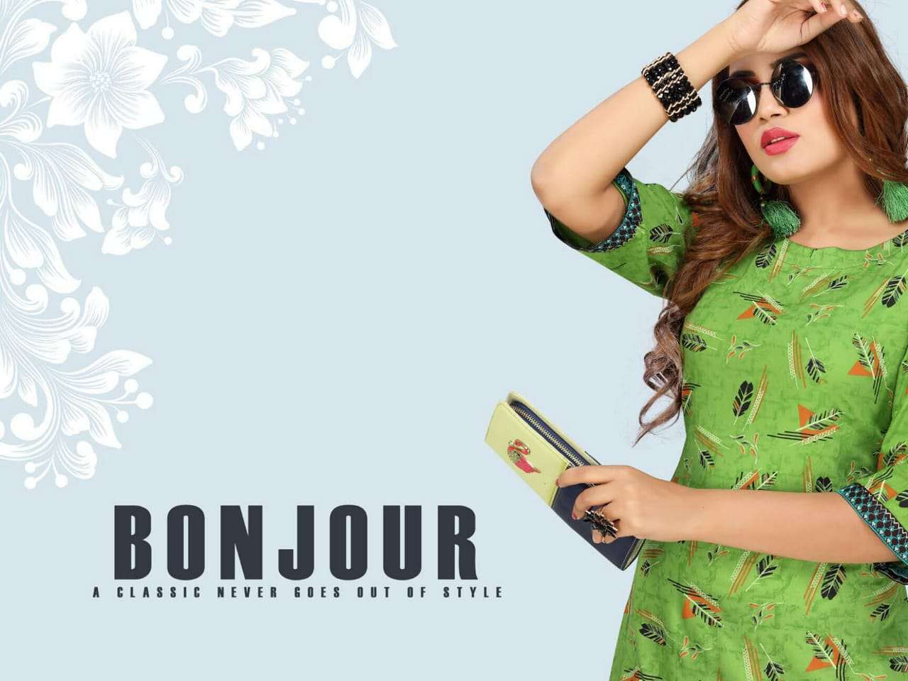 Bonjour by fashion talk heavy rayon kurti with plazo catalog collection wholesaler