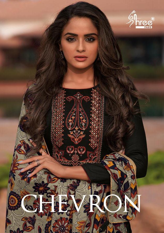 Chevron By Shree Fab Jam Cotton Print Simple Sobar Salwar Suits