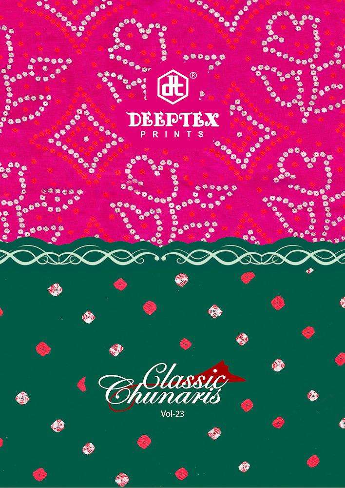 classic chunaris vol 23 by deeptex bandhani printed cotton chudidar dress materials