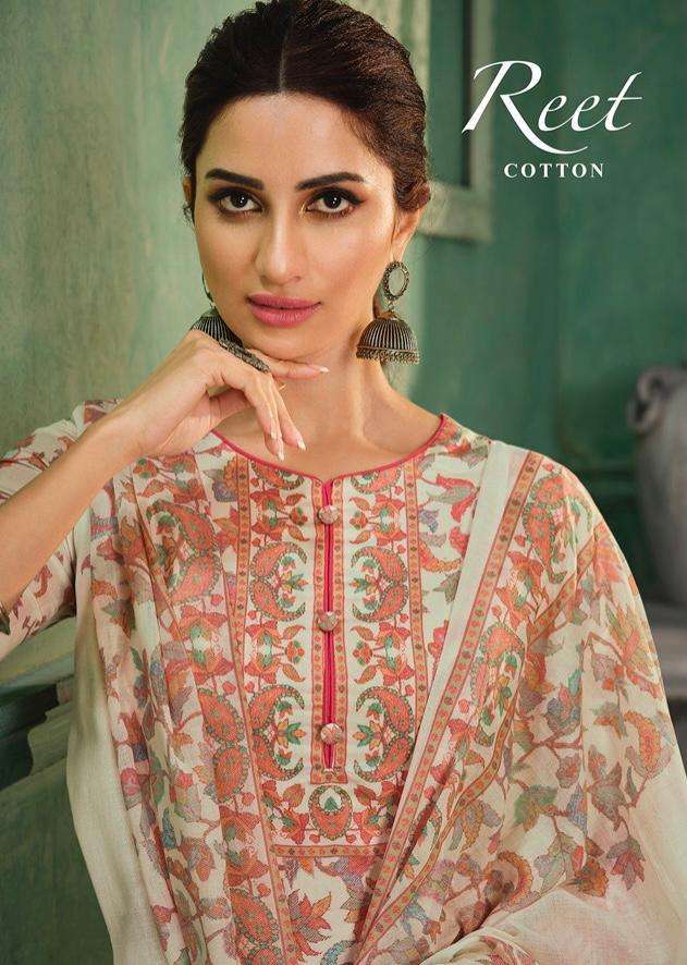 glossy launch reet jam satin cotton digital print classy look suits trader in india