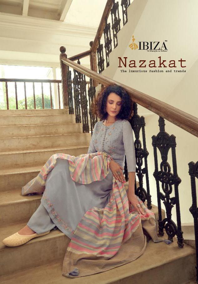 Ibiza Nazakat Pure Muslin With Fancy Embroidery Heavy Look Suits