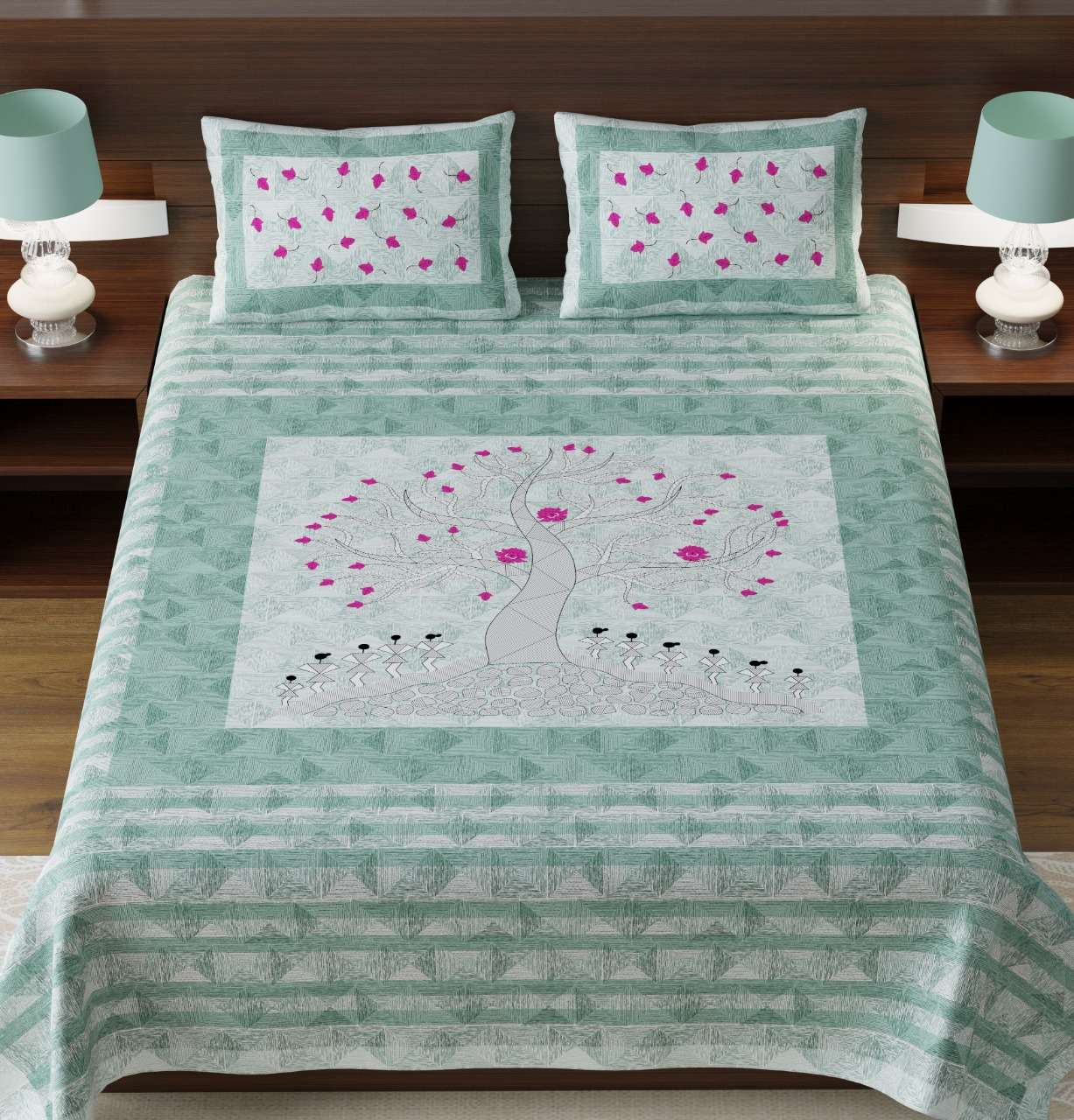 k4u launch rugs new collection in king size cotton bedsheets with pillow cover 
