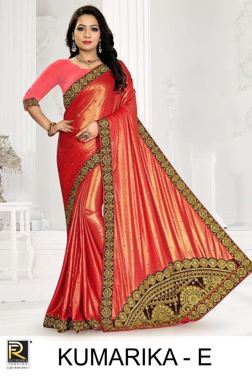 Kumarika by ranjna saree embroidery warked heavy diamond work saree Collection 