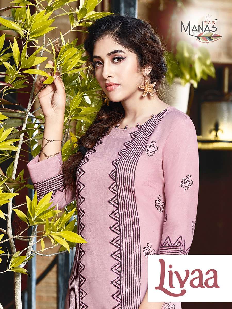 manas livaa viscose linen designer top with bottom wholesaler