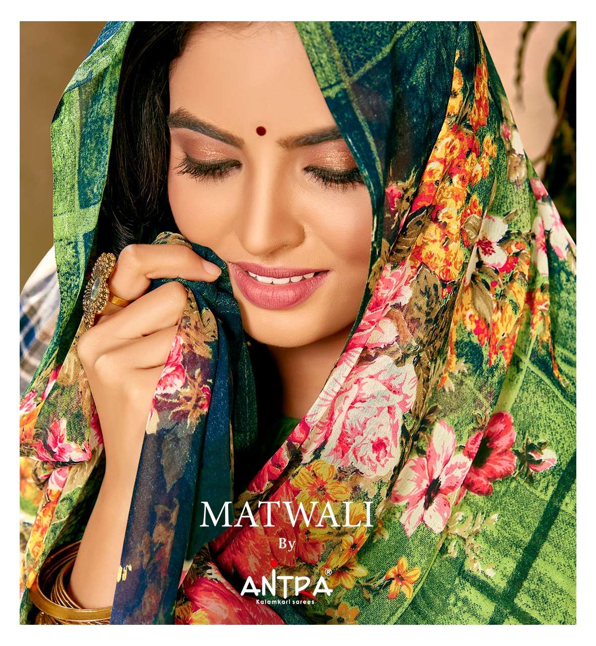 matwali by antra weightless printed daily wear saree online supplier