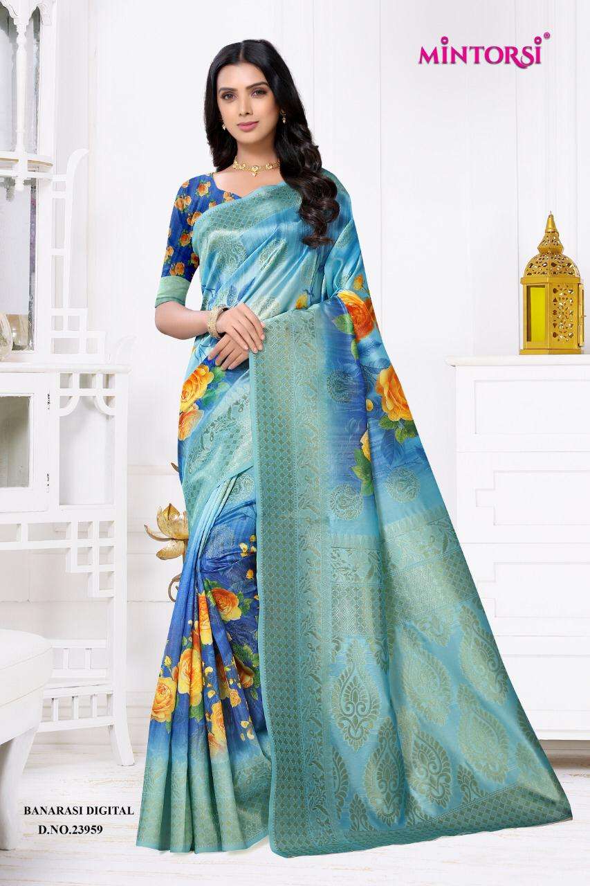 mintorsi banarasi digital 23951-23960 series elegant look indian saris wholesaler