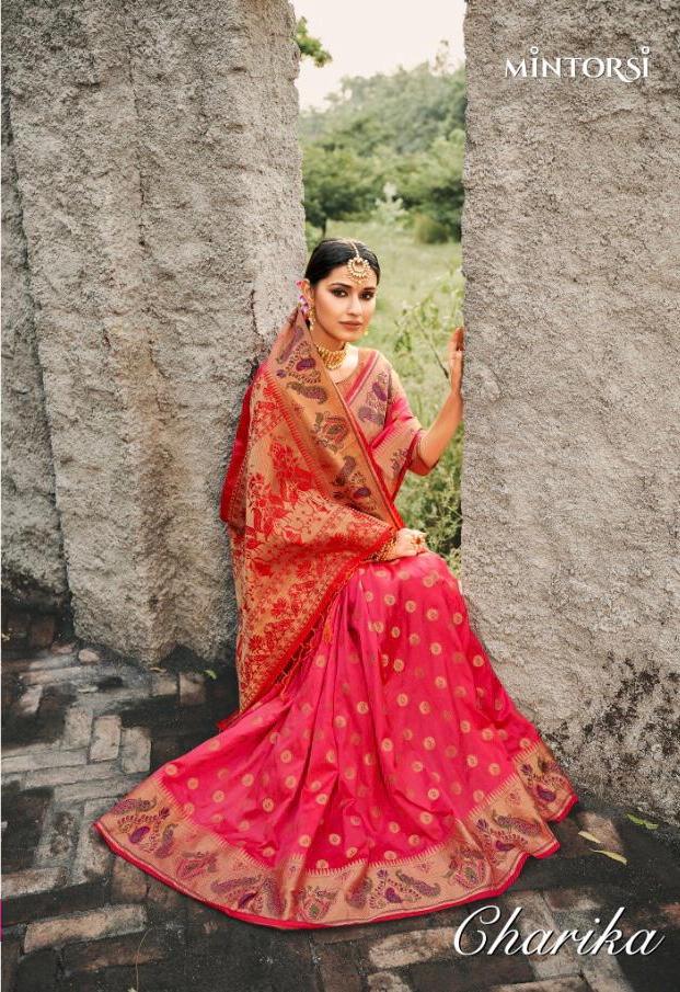 Mintorsi Charika 18201 Series Banarasi Silk Festival Wear Saree