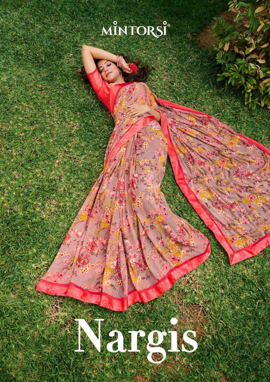 mintorsi nargis weightless printed daily wear women saree