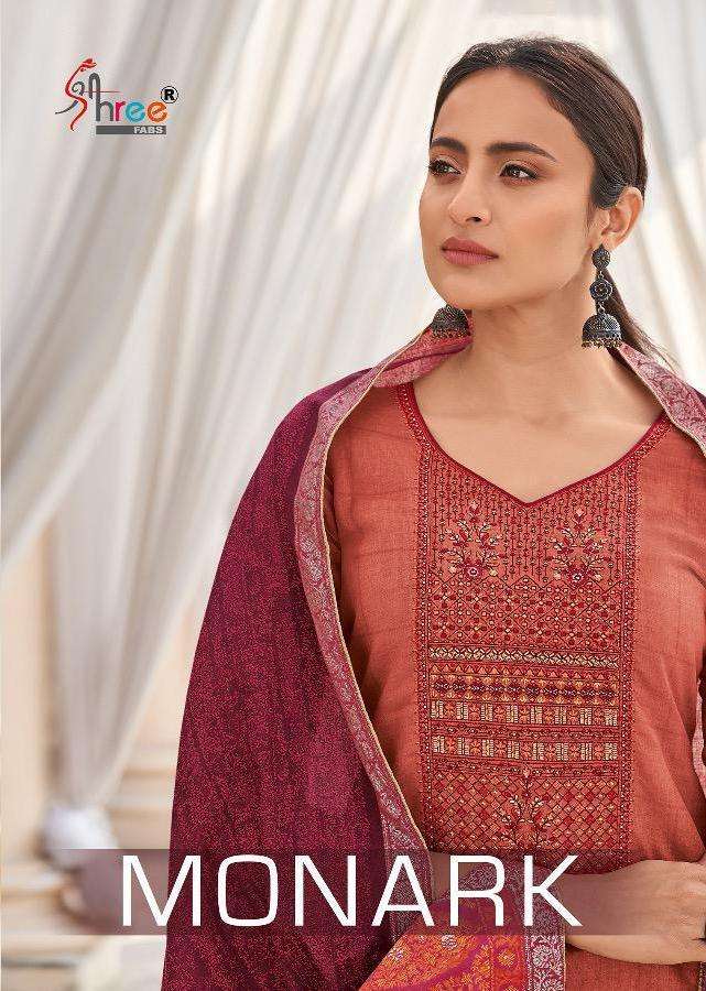 monark by shree fabs cotton embroidery dresses collection