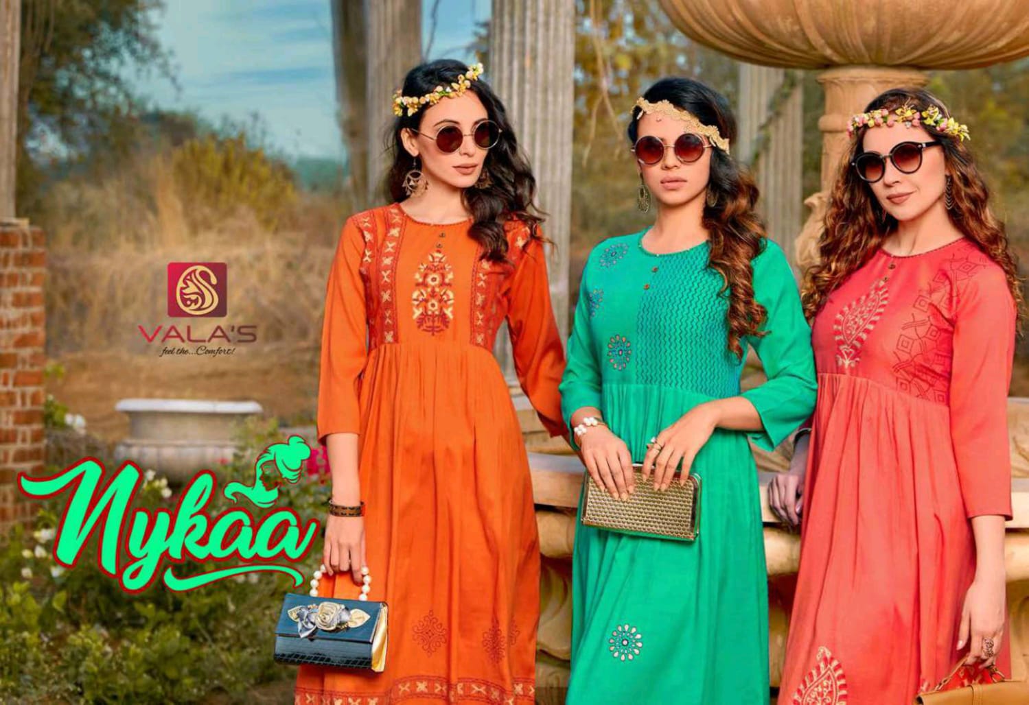 Nykaa By Valas Rayon With Work Charming Look Kurti Trader