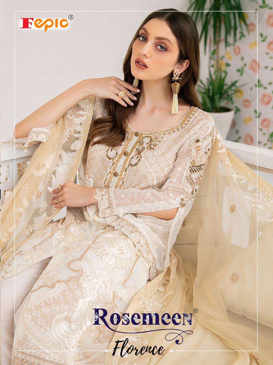 rosemeen florence by fepic georgette pakistani suits online supplier