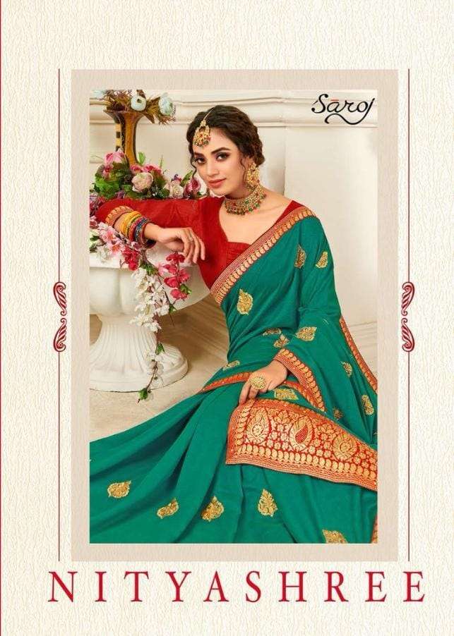 saroj nityashree vichitra silk designer saree online supplier