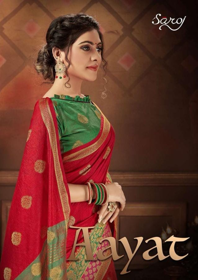 Saroj Presents Aayat Jacquard Silk With Designer Saree Catalogs