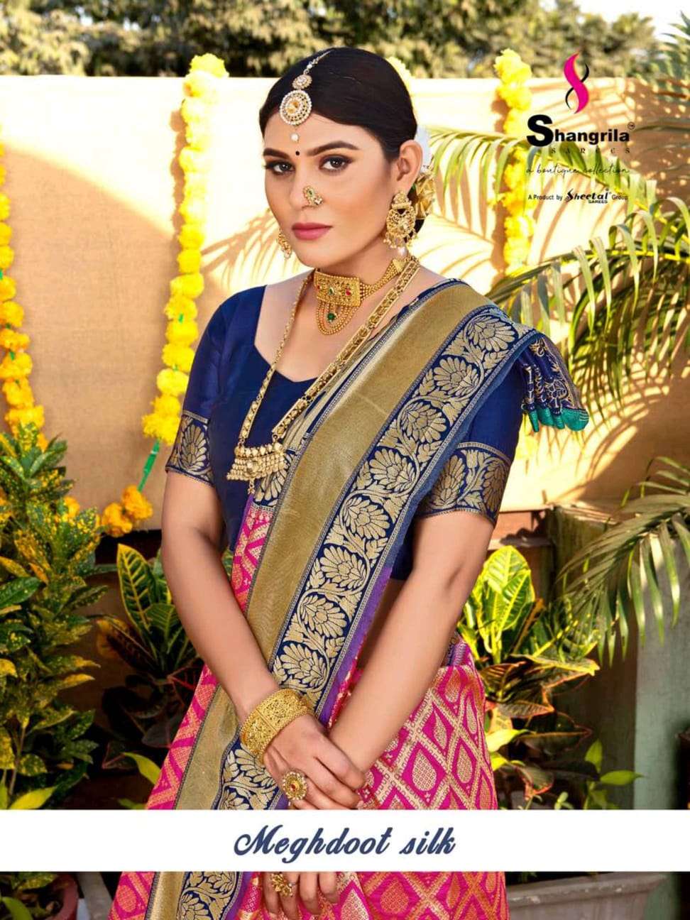 shangrila meghdoot silk summer wear silk saree supplier in surat market