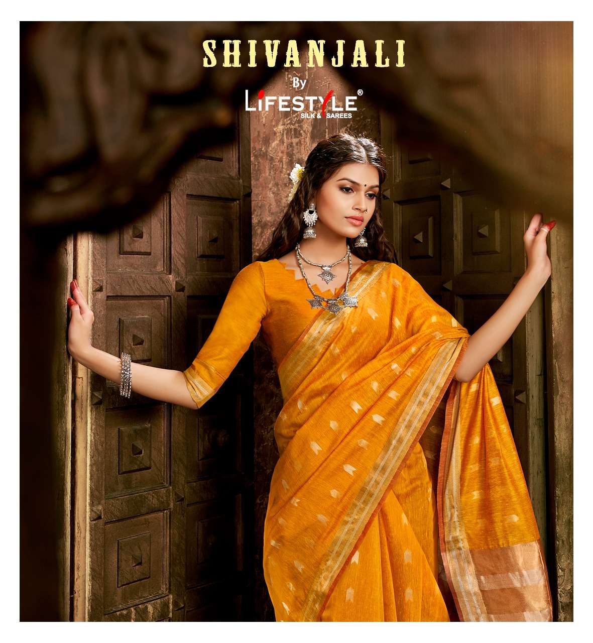 shivanjali by lifestyle cotton rich pallu designer saree wholesaler