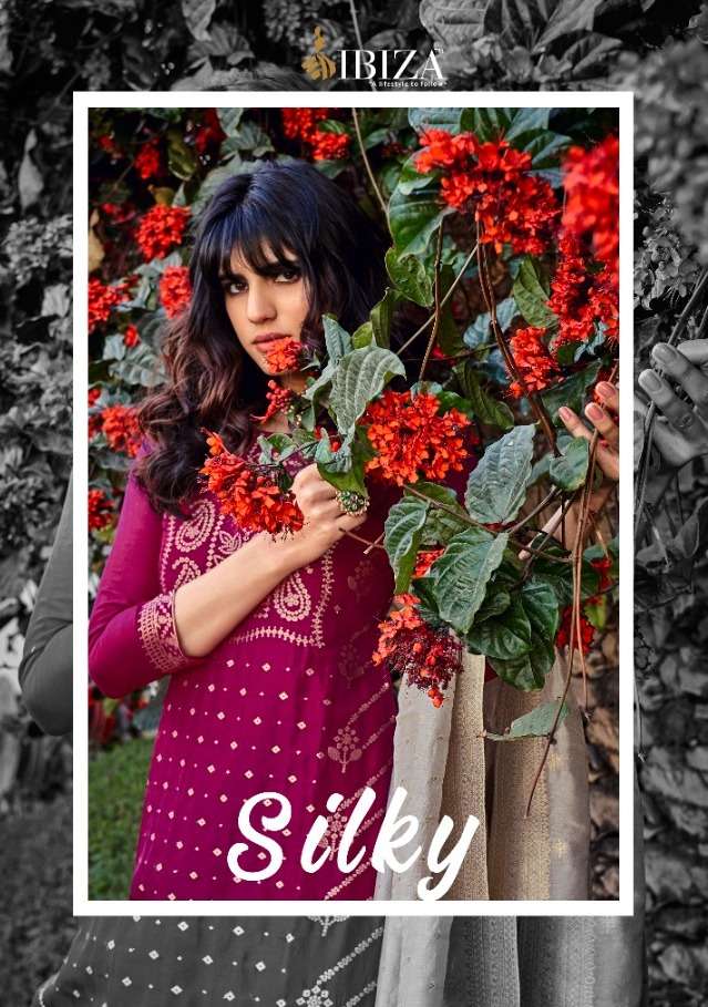 silky by ibiza russian silk jacquard ethnic stylish suits wholesaler