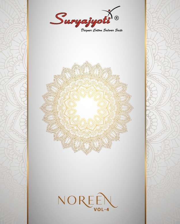 suryajyoti noreen vol 4 cotton satin printed ladies suits wholesaler