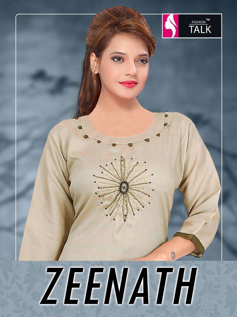 zeenath by fashion talk heavy rayon two tone kurti catalog best price ahmedabad surat india