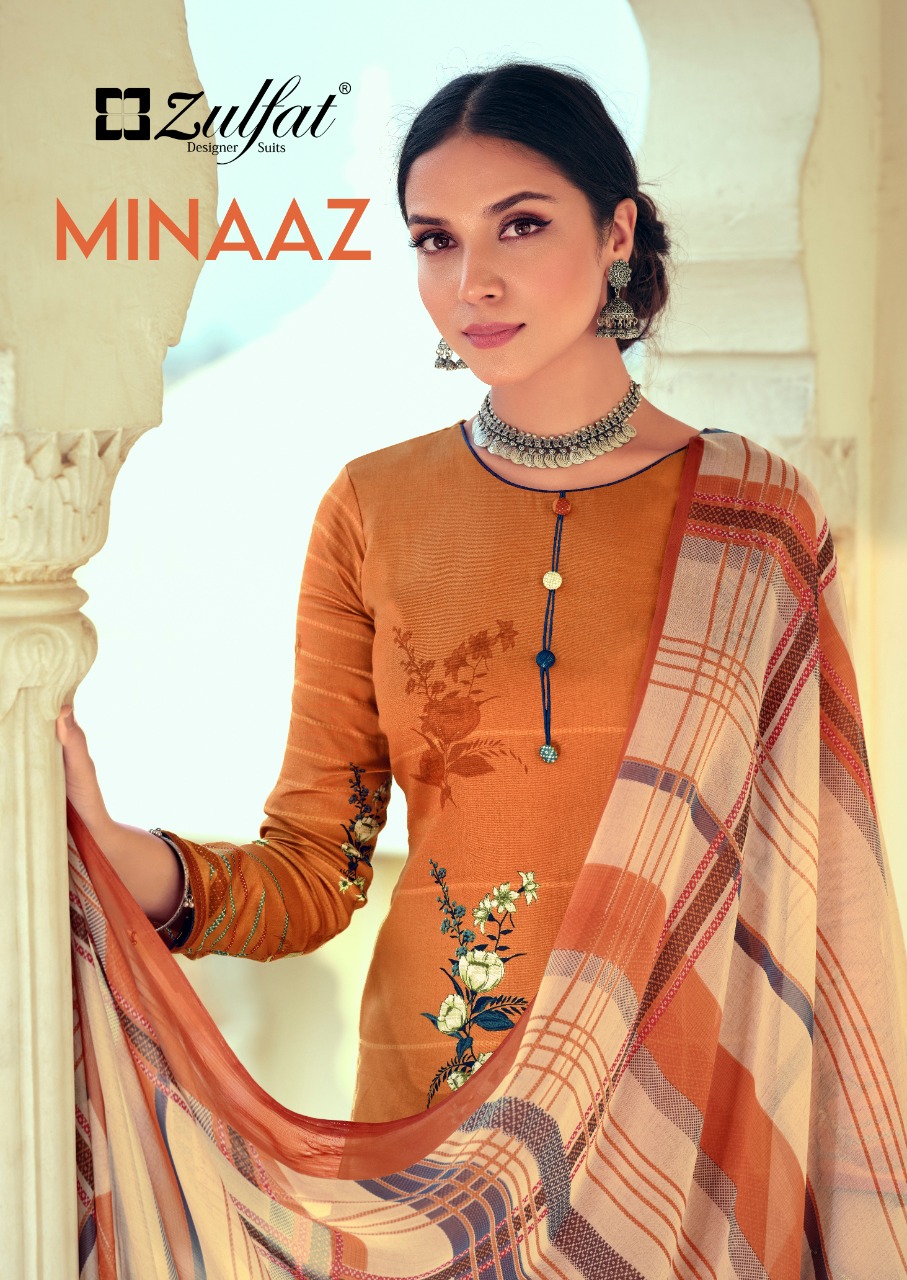 Zulfat Designer Launch Minaaz Heavy Jam Cotton Salwar Suits Seller