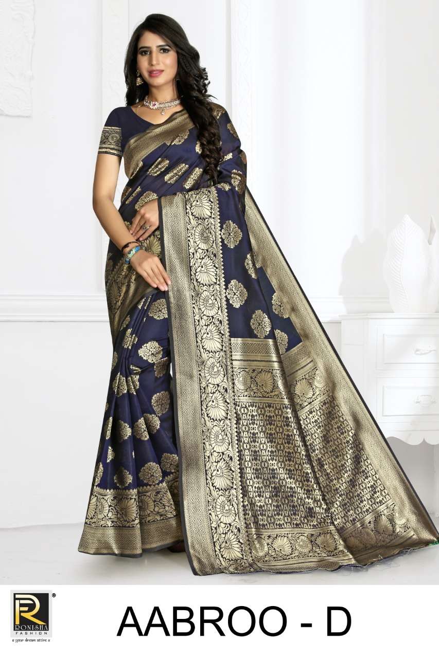 Aabroo by ranjna saree kasual wear silk saree Collection 