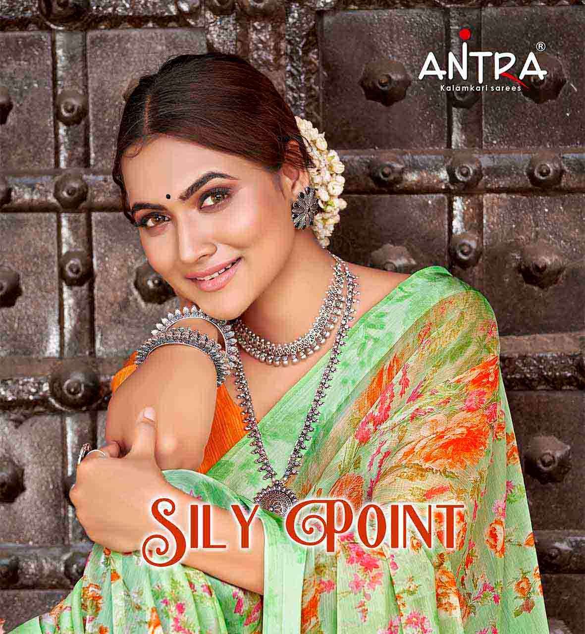 antra sily point chiffon printed daily lifestyle saree collection