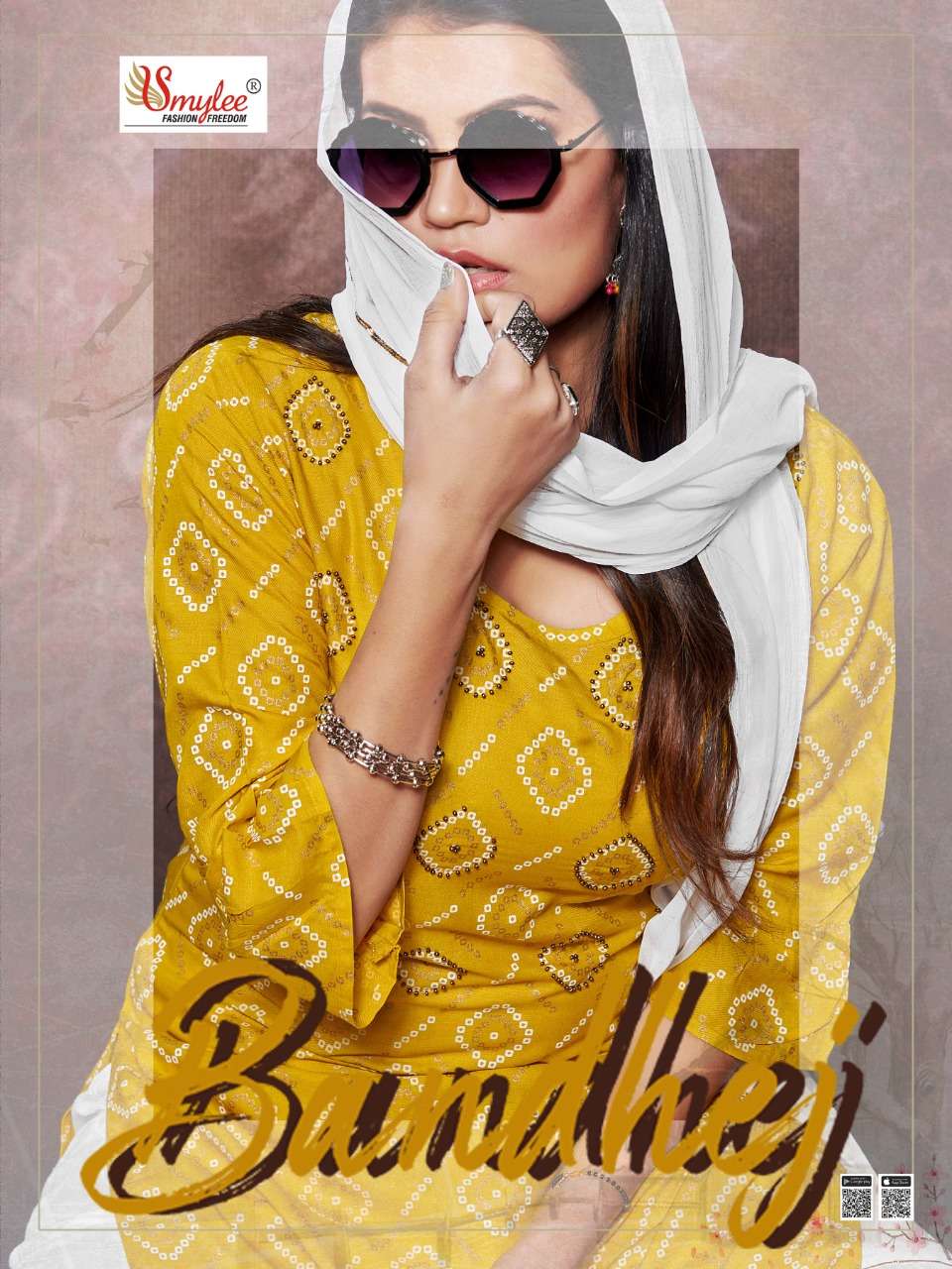 bandhej by rung readymade rayon bandhani dresses supplier