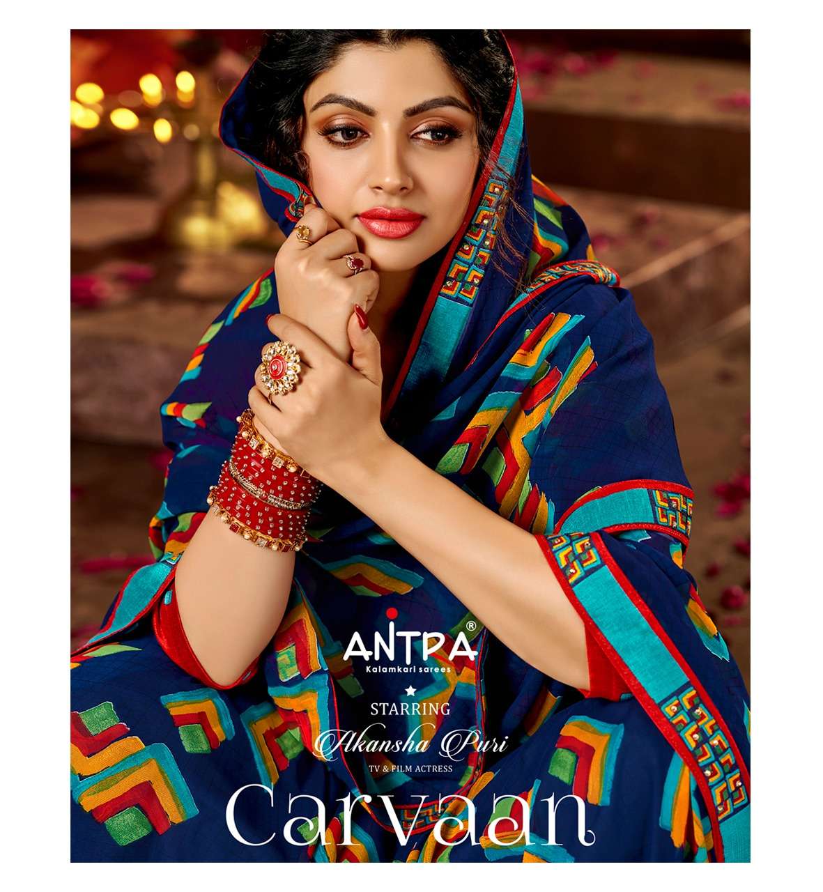 carvaan by antra weightless printed ethnic wear fancy saree