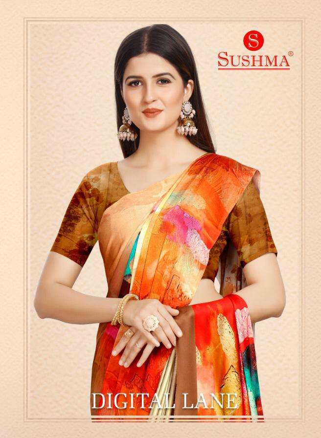 digital lane by sushma satin printed ethnic wear sarees