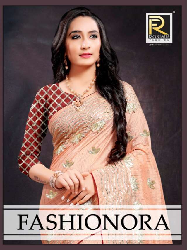 Fashionora by ranjna saree fancy geta work designar saree Collection 