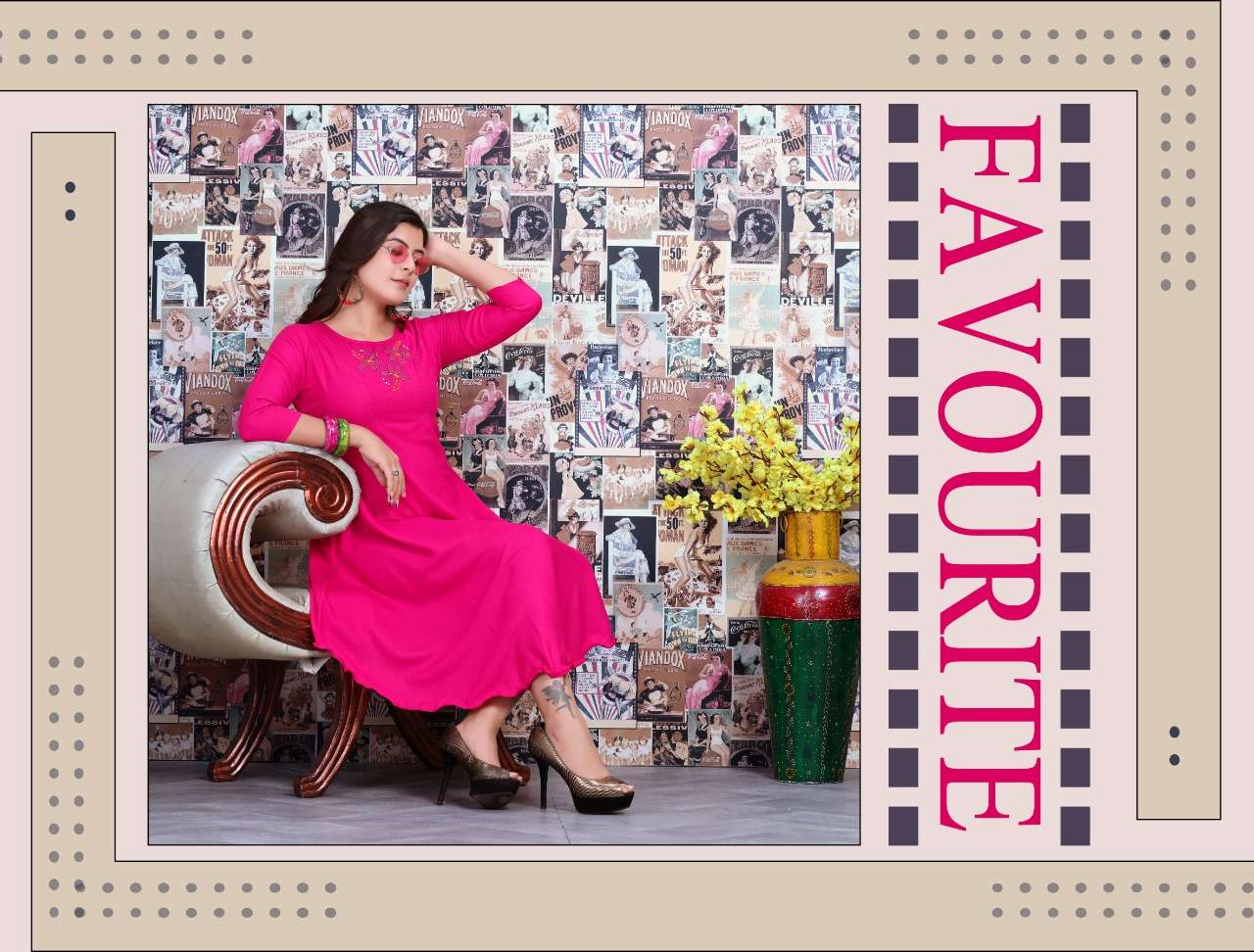 Favourite vol.1 by trendy heavy rayon kurti Catalog Collection Wholesaler Lowest Best Price In Ahmedabad Surat Chennai India Uk Usa Malaysia Singapore Canada Australia