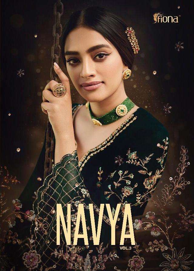 fiona navya vol 3 georgette embroidery party wear fancy salwar kameez