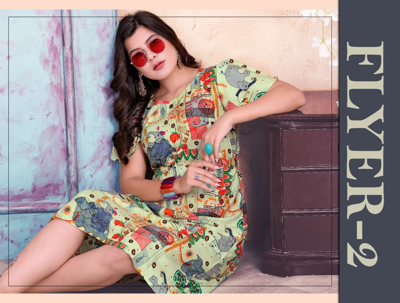 Flyer vol.2 by trendy heavy bombay rayon kurti Catalog Collection Wholesaler Lowest Best Price In Ahmedabad Surat Chennai India Uk Usa Malaysia Singapore Canada Australia