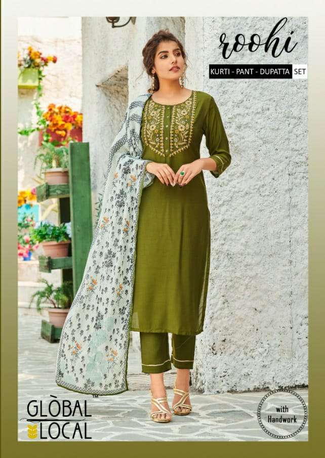 global local roohi readymade muslin handwork salwar kameez