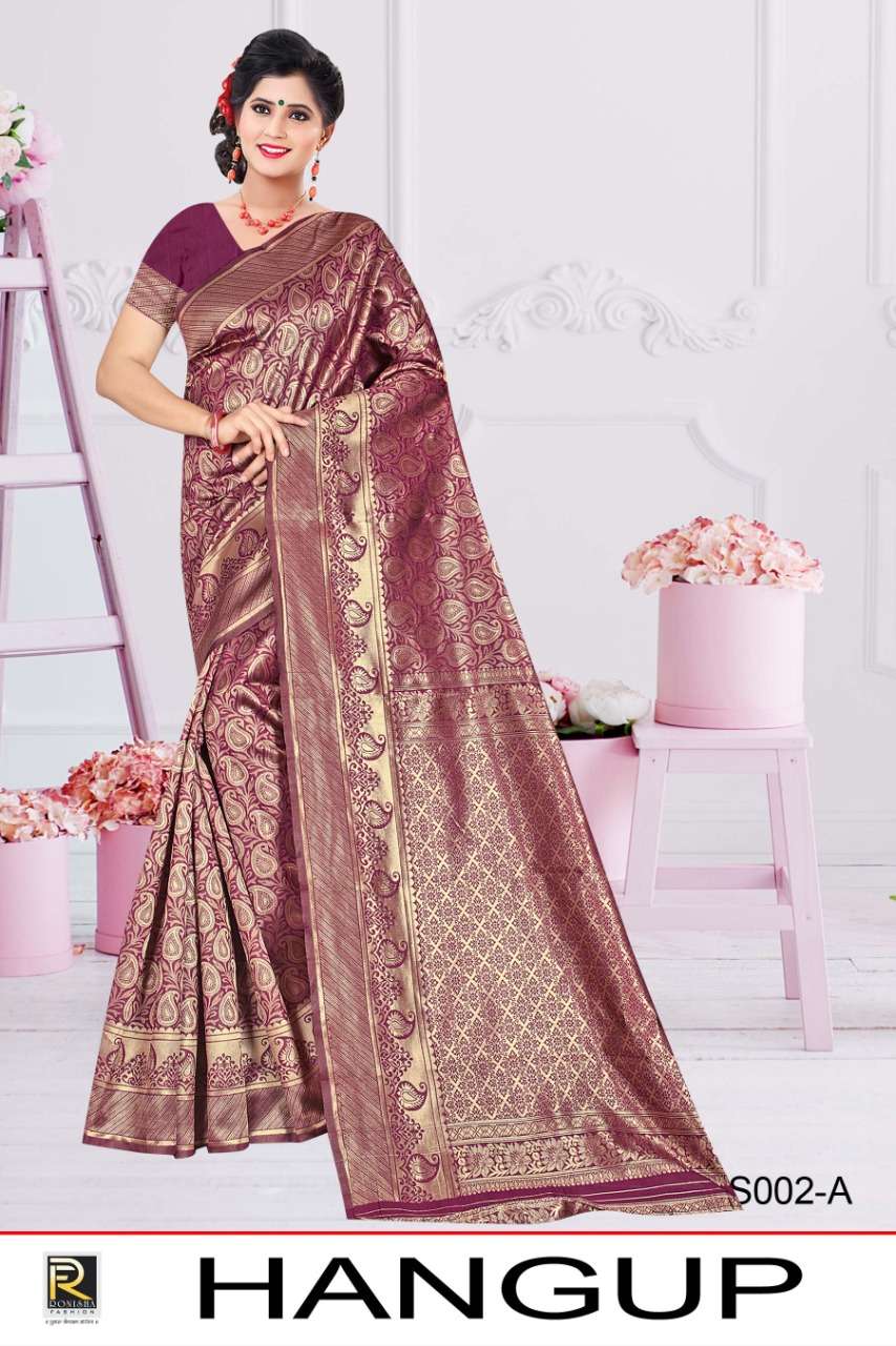 Hangup by ranjna saree kasual wear silk saree Collection 