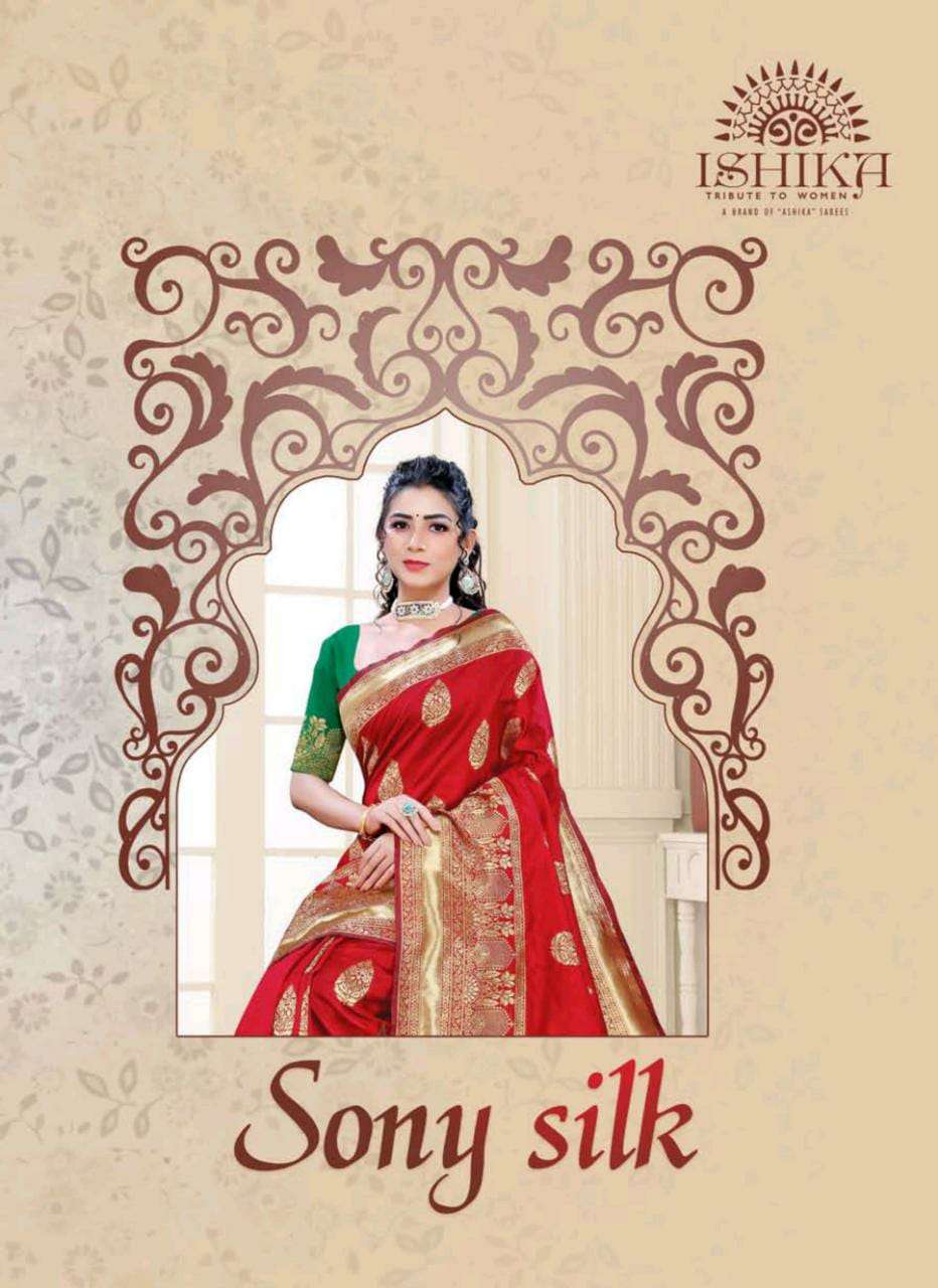 ishika saree sony silk casual wear ladies saree wholesaler in surat 