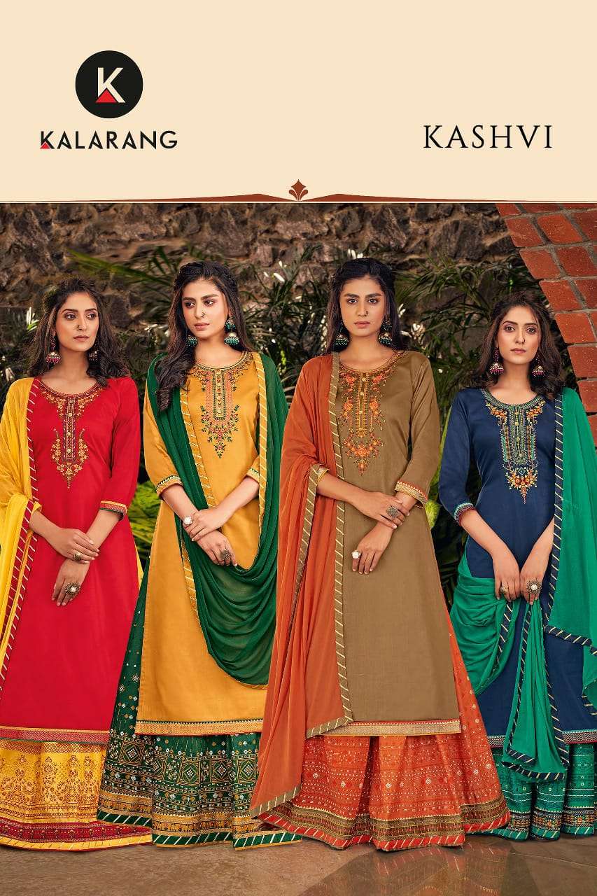 kalarang kashvi jam silk cotton traditional wear suits supplier