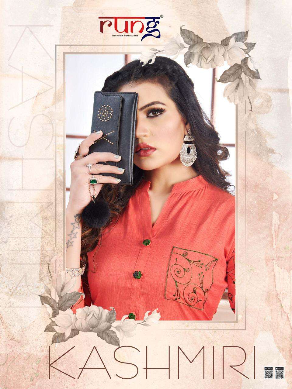 kashmiri by rung rayon embroidery formal wear kurti collection