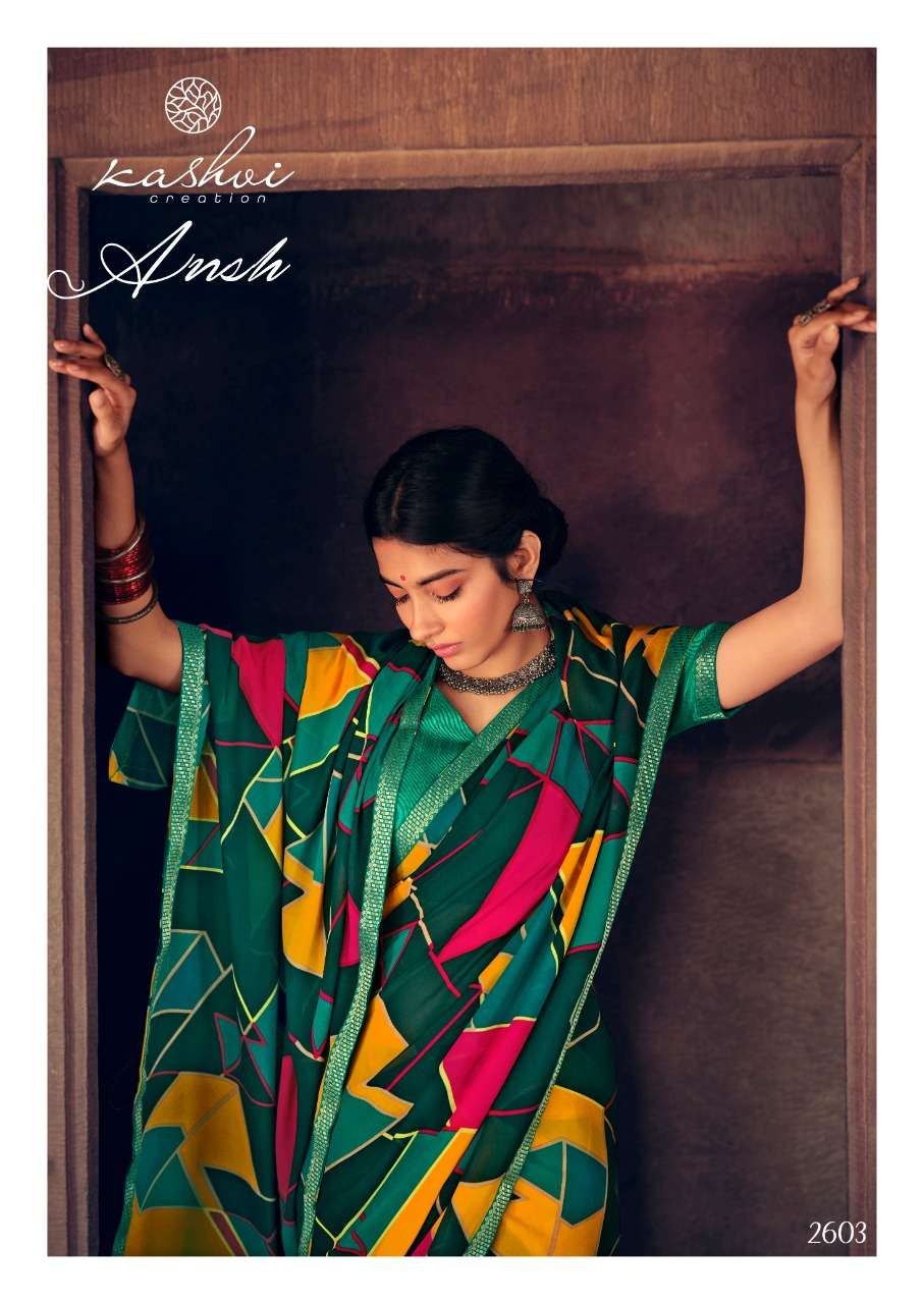 kashvi ansh vol 2 heavy micro printed formal wear sarees