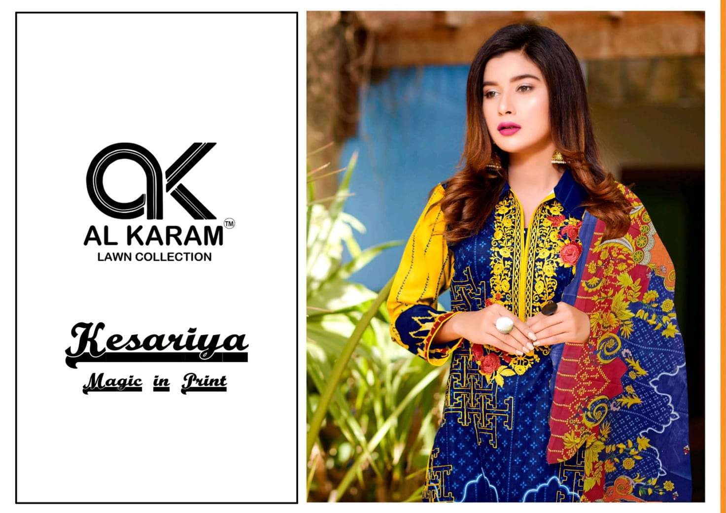 kesariya al karam vol 2 lawn cotton printed suits wholesaler 