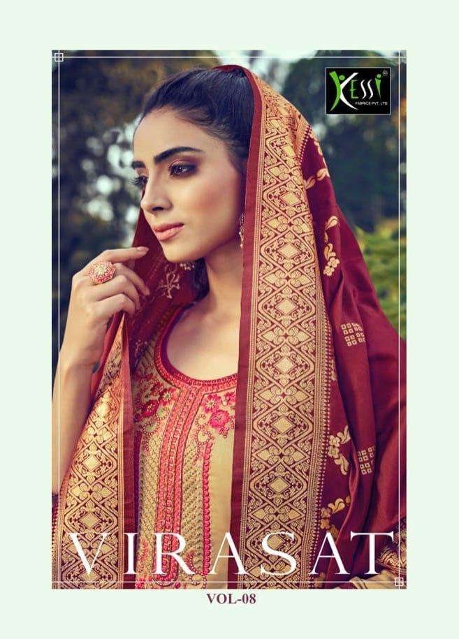 kessi virasat vol 8 jam silk khatli work dress materials wholesaler