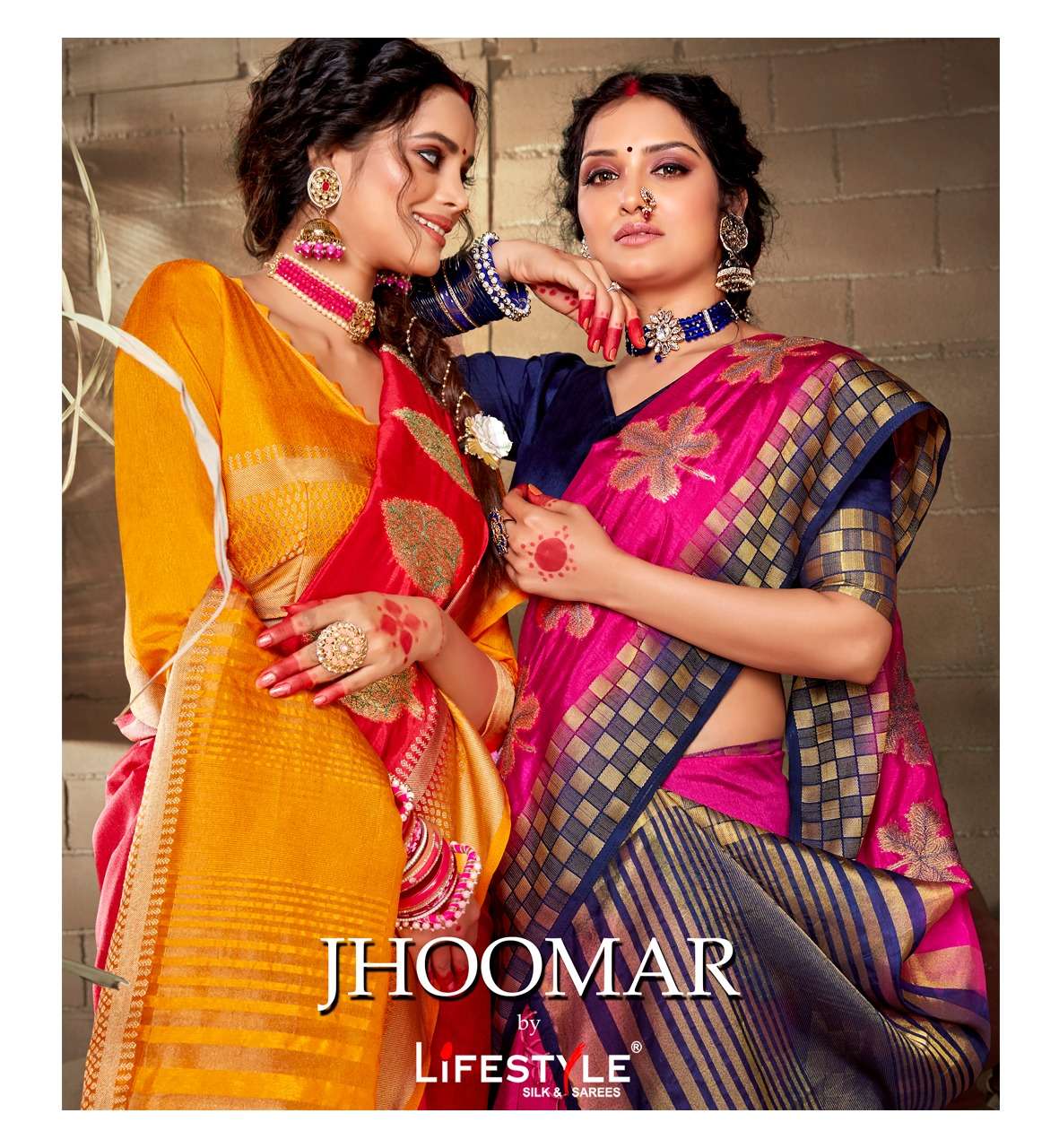 lifestyle jhoomar dola silk traditional wear fancy sarees