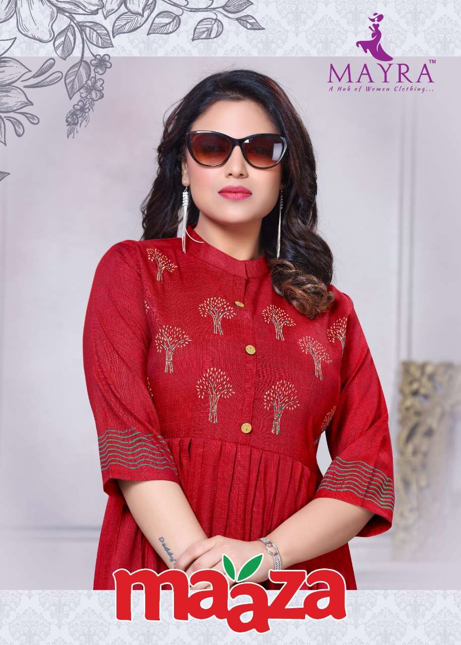 Maaza by mayra heavy rayon two tone kurti Catalog Collection Wholesaler Lowest Best Price In Ahmedabad Surat Chennai India Uk Usa Malaysia Singapore Canada Australia