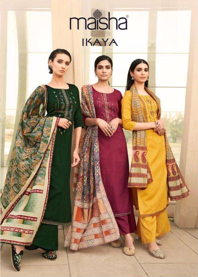 maisha ikaya by maskeen cotton readymade salwar kameez collection