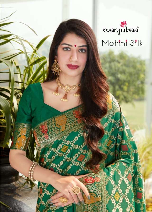 manjubaa mohini silk 4701-4706 series festival wear silk saree