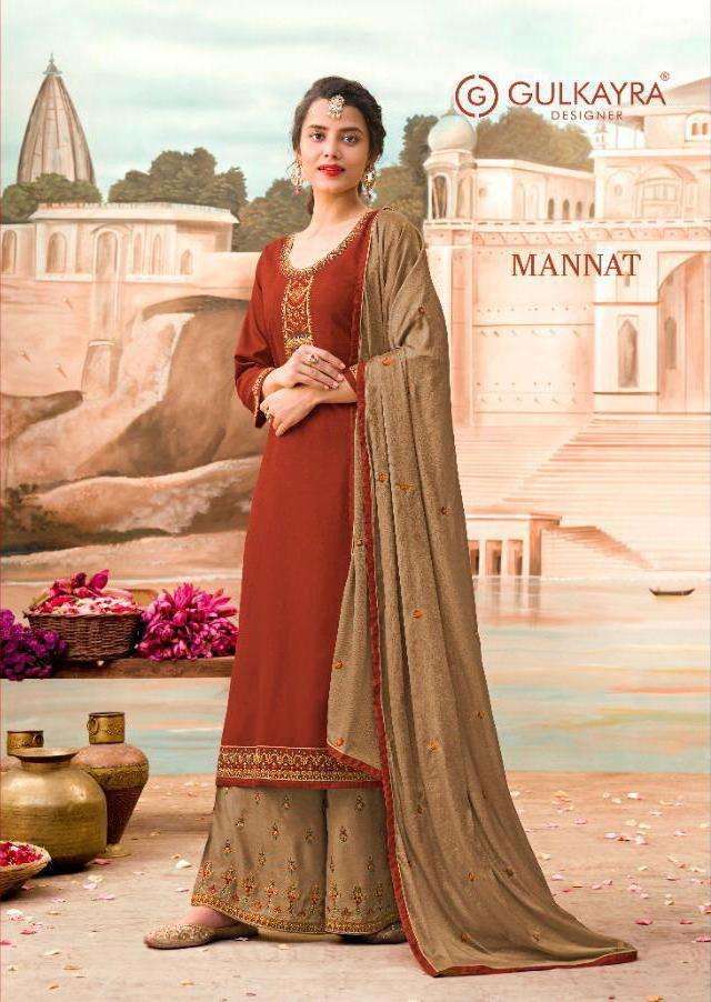 mannat by gulkayra jam silk embroidery exclusive suits supplier